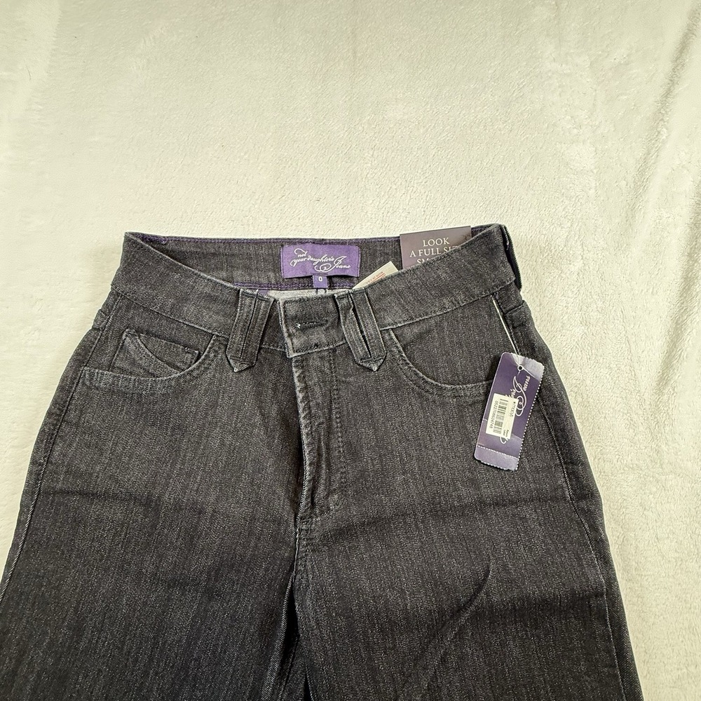 Not Your Daughter's Jeans NYDJ Dark Wash Cuffed Straight Jeans Women 0 NWT USA - Picture 2 of 8